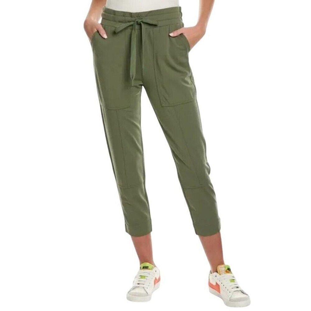 CAbi Everyday Lounger High Waist‎ Crop Casual Pants Olive Green M